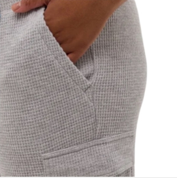 New! Bench Waffle Cargo Lounge Pants 2 Pack Women's Medium Grey Cream Casual - Picture 9 of 13
